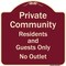 Signmission Designer Series-Private Community Residents And Guests Only No Outlet, 18" H, BU-1818-9933 A-DES-BU-1818-9933 - alternate 1